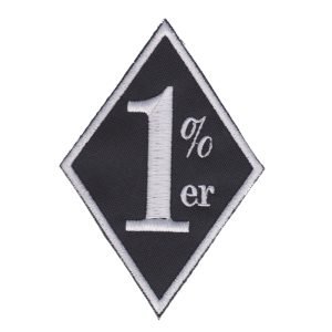 Parche bordado 1%er 7,5 x 11 cm. [CU-074]