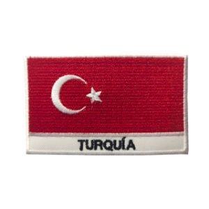 Parche bordado Bandera Turquía  8,3 x 5,1 cm. [BD-102]