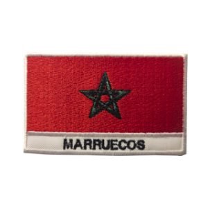 Parche bordado Bandera Marruecos 8,3 x 5,1 cm. [BD-103]