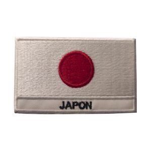 Parche bordado Bandera Japón  8,3 x 5,1 cm. [BD-107]