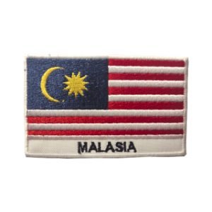 Parche bordado Bandera Malasia  8,3 x 5,1 cm. [BD-108]