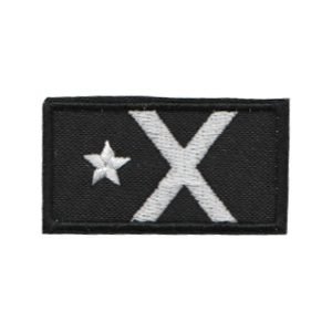 Parche bordado bandera Independentista negra  5 x 3 cm. [BD-067]