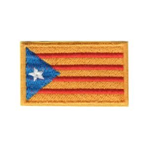 Parche bordado Bandera Independentista Catalunya  5 x 3 cm. [BD-068]