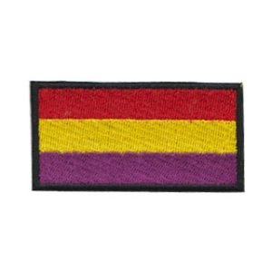 Parche bordado bandera Republicana 7 x 3,5 cm. [BD-071]