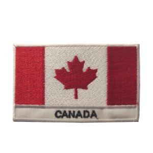 Parche bordado Bandera Canadá  8,3 x 5,1 cm. [BD-076]
