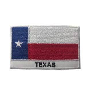 Parche bordado Bandera Texas  8,3 x 5,1 cm. [BD-077]