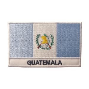 Parche bordado Bandera Guatemala  8,3 x 5,1 cm. [BD-079]
