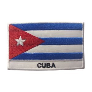 Parche bordado Bandera Cuba  8,3 x 5,1 cm. [BD-083]