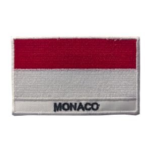 Parche bordado Bandera Mónaco  8,3 x 5,1 cm. [BD-087]