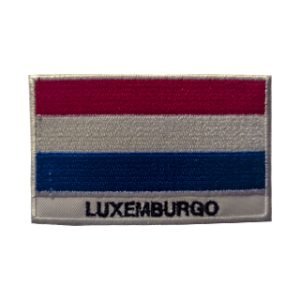 Parche bordado Bandera Luxemburgo  8,3 x 5,1 cm. [BD-088]