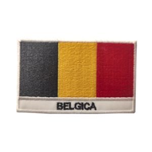 Parche bordado Bandera Bélgica  8,3 x 5,1 cm. [BD-092]