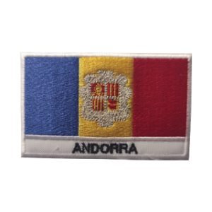 Parche bordado Bandera Andorra  8 x 5 cm. [BD-094]