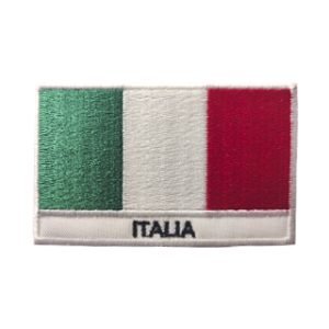 Parche bordado Bandera Italia  8,3 x 5,1 cm. [BD-095]