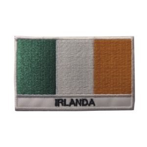 Parche bordado Bandera Irlanda  8,3 x 5,1 cm. [BD-096]