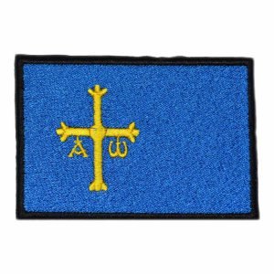 Parche bordado bandera Principado de Asturias 8 x 5,5 cm. [BD-011]
