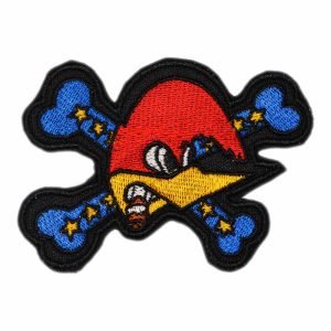 Parche bordado Pájaro loco 6 x 8,5 cm. [CU-008]