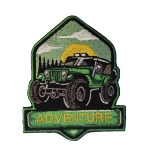 Parche bordado Jeep adventure  10 x 8,5 cm. [MA-329]