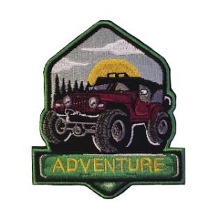 Parche bordado Jeep adventure  10 x 8,5 cm. [MA-330]