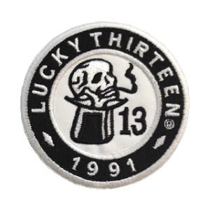 Parche bordado Lucky Thirteen 8 x 8 cm. [CU-002]