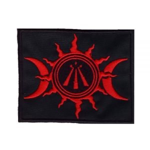 Parche bordado Sol Druida  7 x 5,5 cm. [ET-007]