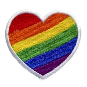 Parche bordado Corazón grande  7,8 x 7 cm. [LG-007]