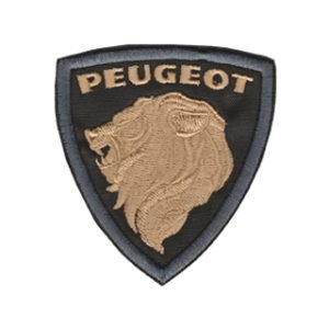 Parche bordado Peugeot 7,2 x 8 cm. [MA-238]