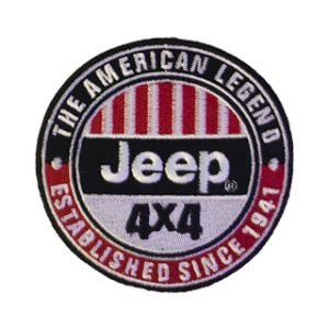 Parche bordado Jeep 4x4  9 x 9 cm. [MA-302]