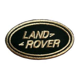 Parche bordado Land Rover dorado 9,5 x 5,4 cm. [MA-348]