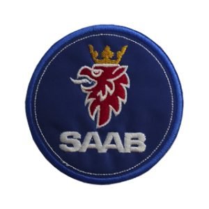 Parche bordado Saab 8,5 x 8,5 cm. [MA-359]