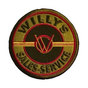 Parche bordado Willys sales-service 8 x 8 cm. [MA-365]
