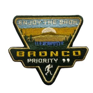 Parche bordado Bronco priority 9,4 x 8 cm. [MA-406]