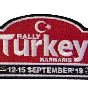 Parche bordado placa Rally Turkey  12 x 6 cm. [PR-003]
