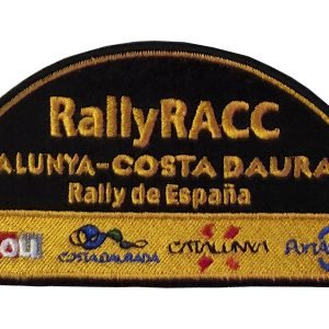 Parche bordado placa Rally RACC  12 x 6 cm. [PR-008]