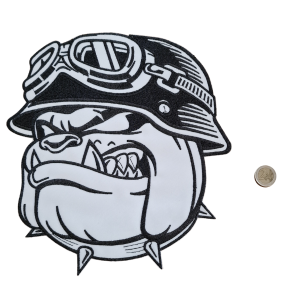 PARCHE BORDADO CUSTOM BULLDOG GRANDE 26 x 28 cm. [CU-101]