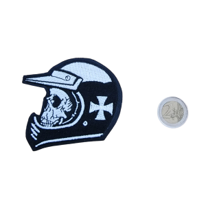 PARCHE BORDADO CALAVERA CRUZ 8 x 8 cm. [CU-105]