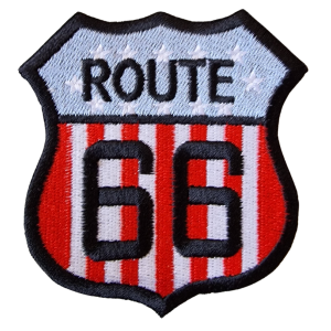 Parche bordado Route 66 USA 8 x 8,5 cm. [CU-111]
