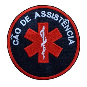 Parche bordado Cao de assistencia  8 x 8 cm. [MAS-010]