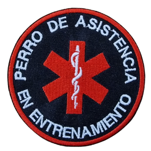 Parche bordado Perro de asistencia en entrenamiento 8 x 8 cm. [MAS-016]