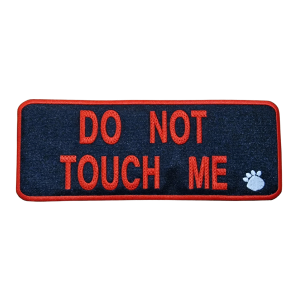 Parche bordado Do not touch me  19 x 7 cm. (MAS-006)