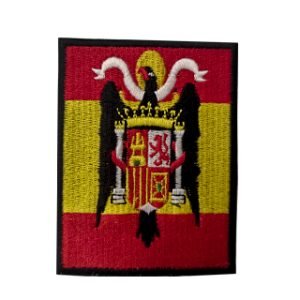 Parche bordado BANDERA ESPAÑA ÁGUILA SAN JUAN 6,3 x 8,3 cm. [MI-109]