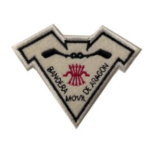Parche bordado BANDERA MÓVIL FALANGE ARAGÓN 8,8 x 7,5 cm. [MI-113]