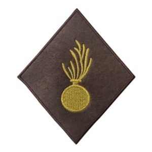 Parche bordado INSIGNIA ARTILLERIA 12 x 14,5 cm. [MI-121]