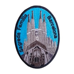 Parche bordado turístico Sagrada Família Barcelona 9,5 x 7 cm. [TU-001]
