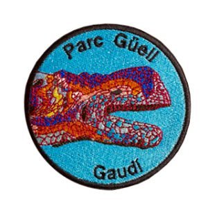 Parche bordado turístico Parc Güell - Gaudí  8,2 x 8,2 cm. [TU-003]