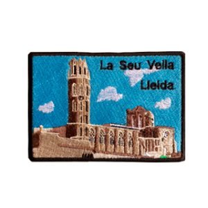 Parche bordado turístico La Seu Vella - Lleida  10 x 7 cm. [TU-021]
