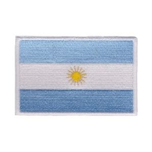 Parche bordado bandera Argentina 8 x 5,5 cm. [BD-035]