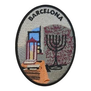 Parche bordado turístico Call Barcelona 6 x 8,5 cm. [TU-016]