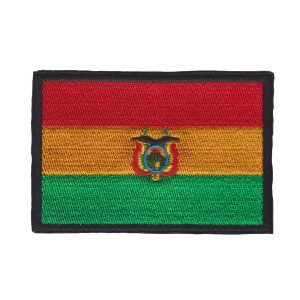 Parche bordado bandera Bolivia 8 x 5,5 cm. [BD-034]