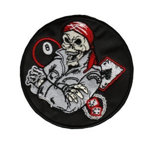 Parche bordado calavera 10 x 10 cm. (CU-057)