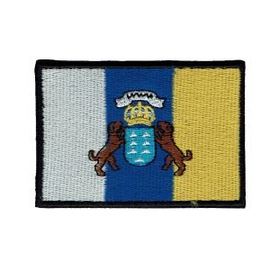 Parche bordado bandera Islas Canarias 8 x 5,5 cm. [BD-024]